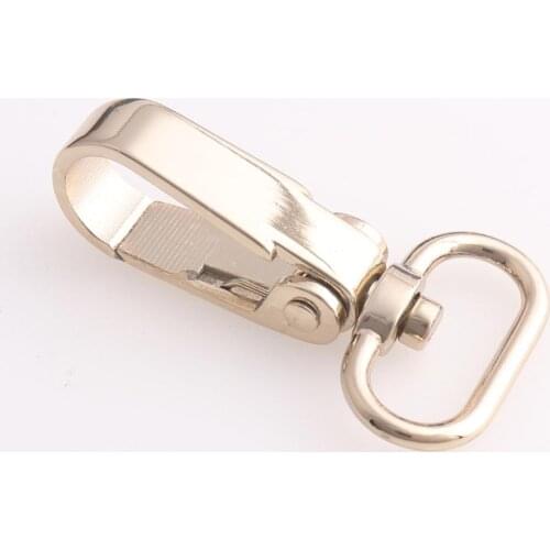 Light gold color Lanyard clasp 1inches Swivel Clips Metal Dog chains Lobster Snap Hook Purse Leash Buckles Craft Hardware