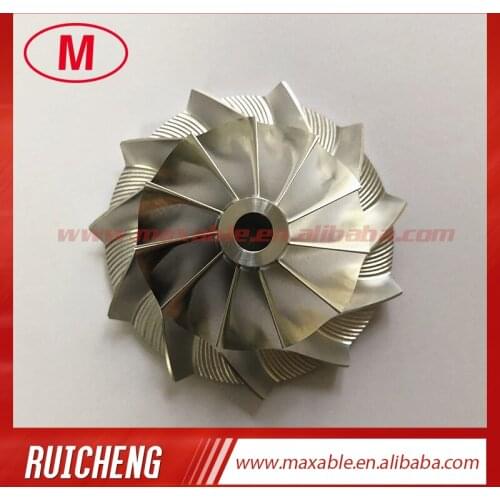 T25 446335-0009 1100-025-400 38.10/53.97mm 11+0 blades turbo billet/milling/aluminum 2618 compressor wheel for 452055-0004/8