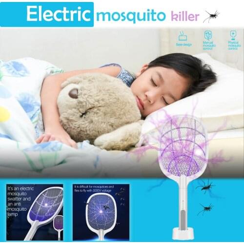 Bug Zapper Indoor Outdoor Electric Fly Swatter Rechargeable Mosquito Killers Instantly Eliminating Mosquitos Flies Other Pests