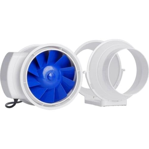 Hon&Guan 4'' 5'' 6'' 8'' Silent Inline Duct Fan 220V 110V Air Extractor Exhaust Ventilation for Home Bathroom Kitchen Ventilator