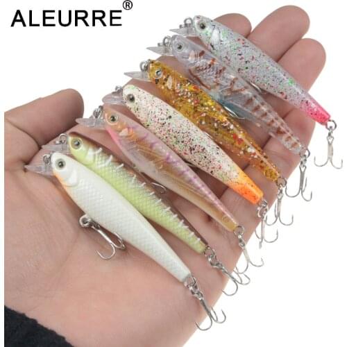 1PCS Small Minnow Fishing Wobbler 6.5cm/3.8g Topwater Bait Hard Crankbait Artificial Lure 8# Hooks Tackle Pesca Bass