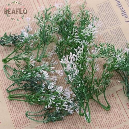 100PCs Plastic Artificial Babys Breath Gypsophila Flower Head Silk Flower Wedding Flower Arrangement Accessories 10cm
