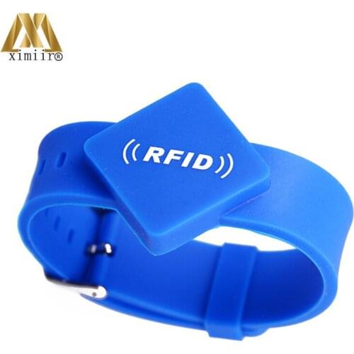 100pcs TK4100 Smart Wristband 125Khz ID Silicone Electronic Bracelet Wrist Band Waterproof Door Access Control Card EM-04-10