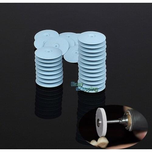 50Pcs Dental Polishing Wheels Burs Silicone Polishers Dental Lab Blue