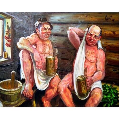 5d Men Full Diamond Painting Kits Bathhouse Diamond Dotz Mosaic Embroidery Picture Crystal Stones Stickers Decal Wall Art Craft