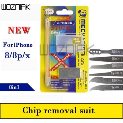 8 IN 1 High Precision Phone BGA Chip Remove Blade Set S1020 Phone Logic Board Chip Tear down Gravers Tool for iPhone 8 X A11 C
