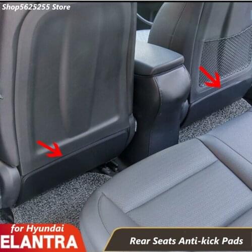 For Hyundai Elantra 2017 2018 2020 2019 Accessories Car Seat Anti-Kick Pad Rear Seat Protection Cover Interior Trim Modification