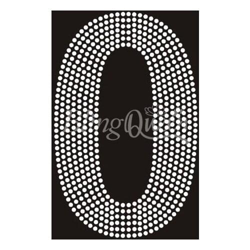 BlingQueen 25PCS/LOT Korean Rhinestone Appliques Number Design