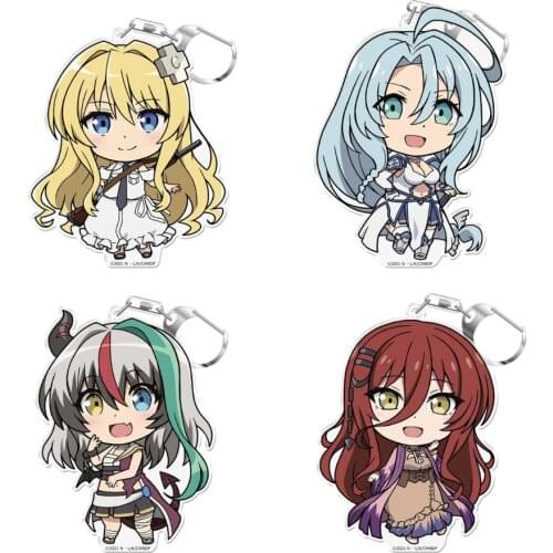 Acrylic Keychain Anime Combatants Will Be Dispatched! Alice Kisaragi Combat Agent 6 Snow Pendant Bag Charm Keyring Cosplay