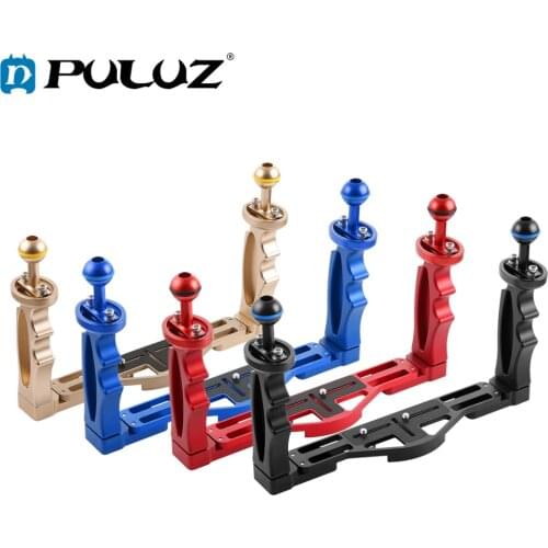 PULUZ Handle Aluminium Alloy Tray Stabilizer Rig For Underwater Camera Housing Case Diving Tray Mount For GoPro DSLR Smartphones