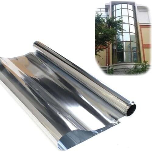 2pcs Two Way UV-proof Reflective Mirror Window Film Insulation Film Self Adhesive Sticky Sticker PET Film 30*200cm