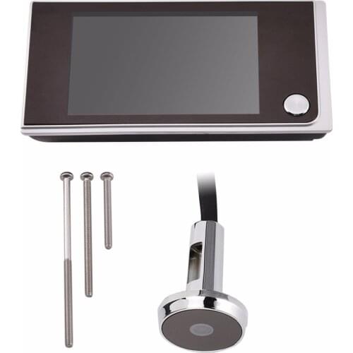 Mini HD Outdoor Electronic Peephole Camera Viewer Anti-Thief 3.5in Indoor LCD Color Screen Visual 120° Home Safe Take Security