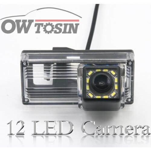 Owtosin Reverse Rear View Camera With 12LED light For Toyota Reiz/Land Cruiser 120 LC100 LC200 Prado Car Backward Backup Camera