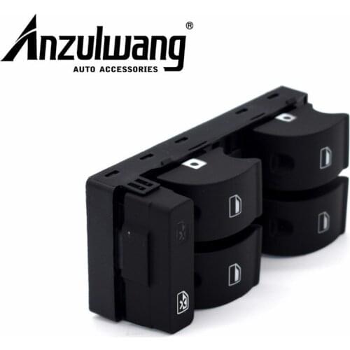 ANZULWANG Driver Side Master Window Control Switch Button 4F0 959 851 F 4F0959851F For Audi1 A6 A3 Q7 2004-2011