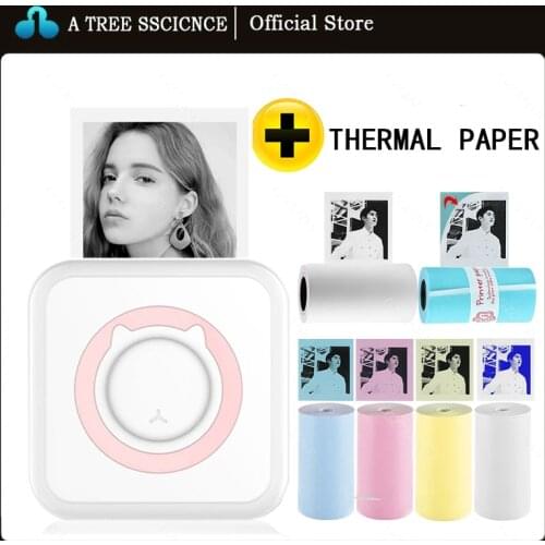 Mini Printer Portable Thermal Printing Machine Bluetooth Mini Photo Picture Label Printer for Android iOS DIY Home Use Printer