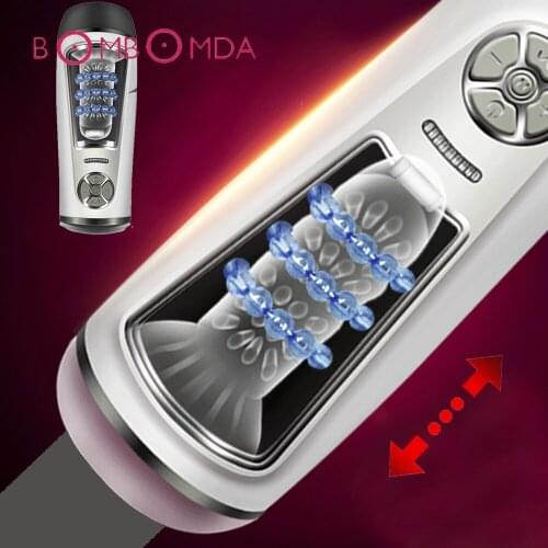 Multi Frequency Auto Suck Vibrator For Men Masturbator Cup Automatic Telescopic Dildo Glans Vibrator Penis Massage Adult Sex Toy