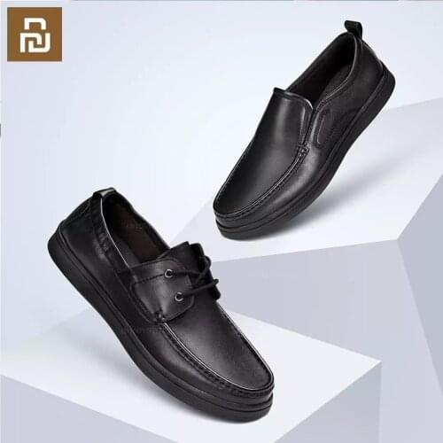 Xiaomi youpin seven-sided soft cowhide egg roll business shoes soft cowhide top layer cowhide mens shoes