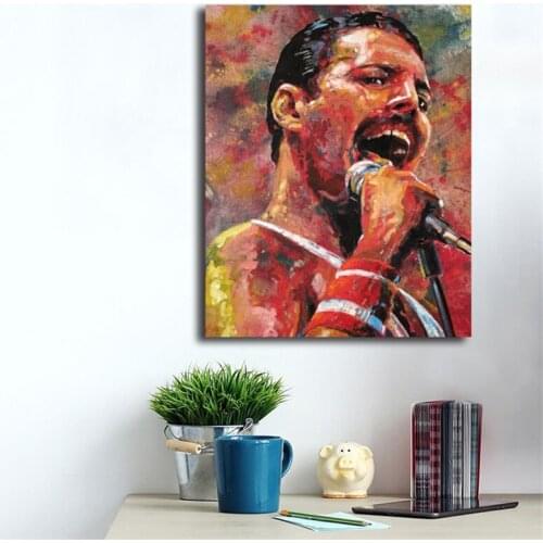 Queen Band Freddie Mercury HD Wall Art Canvas Poster And Print Canvas Painting Decorative Picture Modern Living Room Home Decor