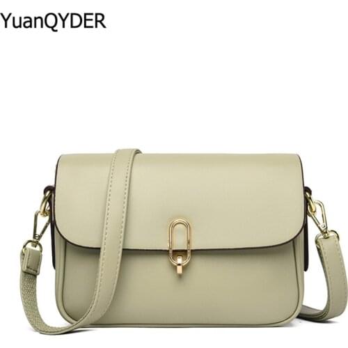 2021 New High Quality Leather Ladies Shoulder Bags Solid Color Casual FLAP Bag Messenger Bags Womens Luxury Travel Bag Wallet
