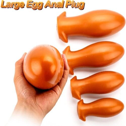 Super Soft Butt Plugs Huge Anal Plug Silicone Egg Plugs Prostate Massager Anus Dilator Heavy Prostate Stimulator Anal Sex Toys