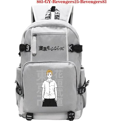 Tokyo Revengers Backpack Anime Cosplay Large Capacity Unisex School Character Print Shoulder Travel Laptop Polyester Pocket Bags