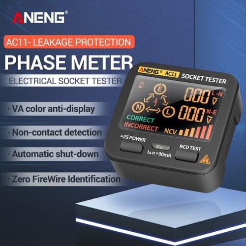 ANENG AC11 Smart Socket Tester Circuit Polarity Phase Check Voltage Plug Outlet Switch Detector