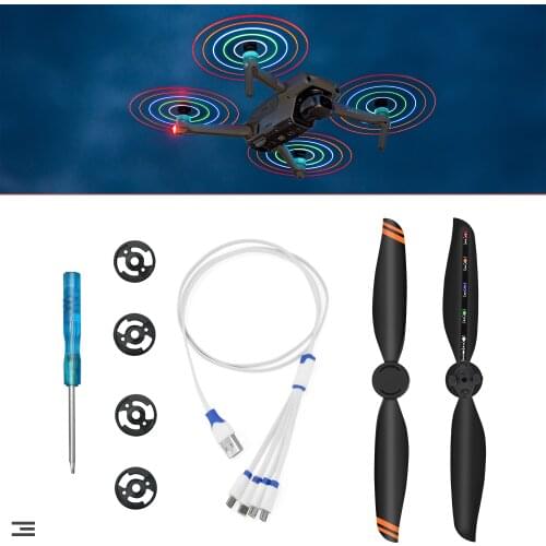 Startrc DJI Mavic air 2 accessories LED Flash Propeller rechargable propellers blade for mavic air 2 drone