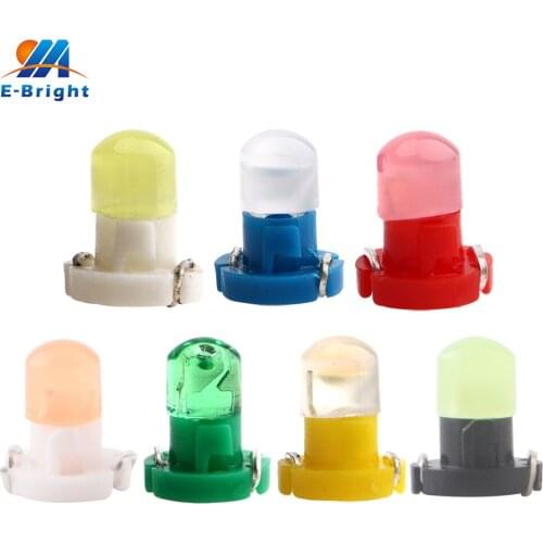 100PCS LED Car Dashboard Lights T3 F8 1SMD Gauge Wedge Bulbs COB Instrument Cluster Lamp 12V Warning Indicator Interior Lighting