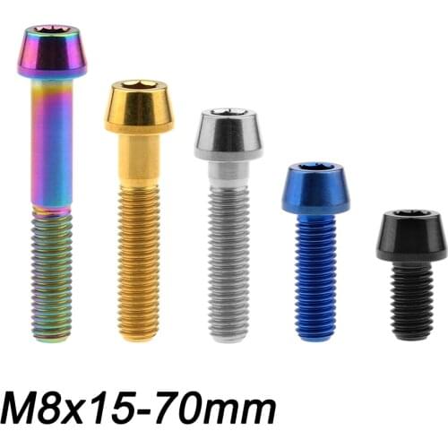 Xingxi Titanium Taper Head Bolts M8x15 20 25 30 35 40 45 50 70mm Allen Key Ti Screw for Motorcycle MTB / Road Bike Accessories