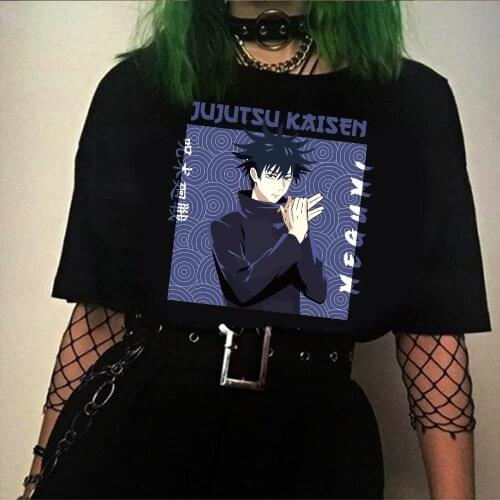 Jujutsu Kaisen Funny Summer Anime Megumi Fushiguro T-shirt for Memn/women