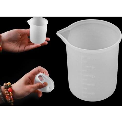1pcs 100ML Transparent Silicone Crystal Glue UV Resin Measuring Cup Epoxy Resin Cup For Diy Jewelry Making Findings Tools