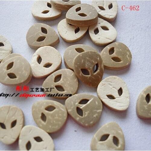 100 pieces/lot Natural Coconut Buttons Grament Buttons Diy Beads 11.5*9.5mm C-462