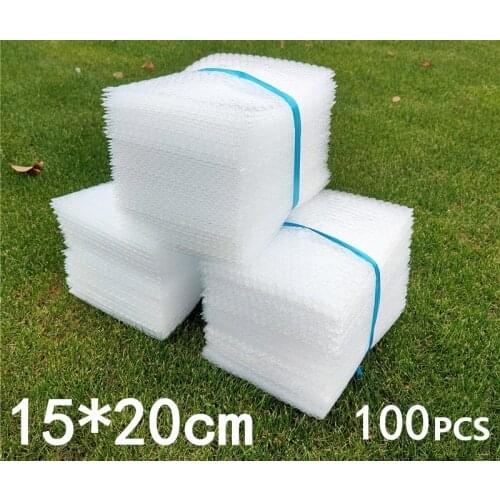 15*20cm 50Pcs Bubble Bags 10mm Protective Material De Embalaje Wrap Laser Cut Craft Transparent Bubble packing Film