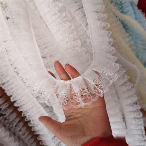 2 meters 5cm wide Organza Lace Splicing Ribbon DIY Doll Clothing Skirt Decoration Trim Accessories