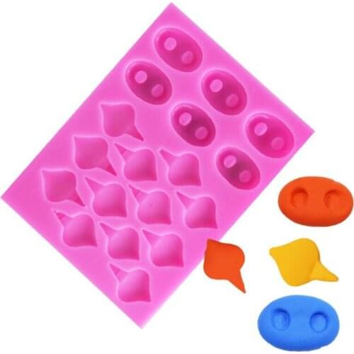 3D Silicone Mold Pig Ear Nose Fondant Chocolate Insert Mould Handmade Fondant Soap Mold Cookies Candy Molds Baking Tools