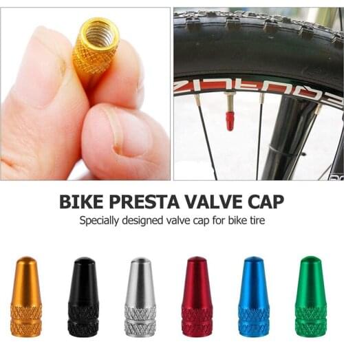 4Pcs Aluminum Alloy Tire French Style Presta Valve Cap Dust Covers Bike Bicycle Wheel Rim Tyre Stem Air Valve Caps