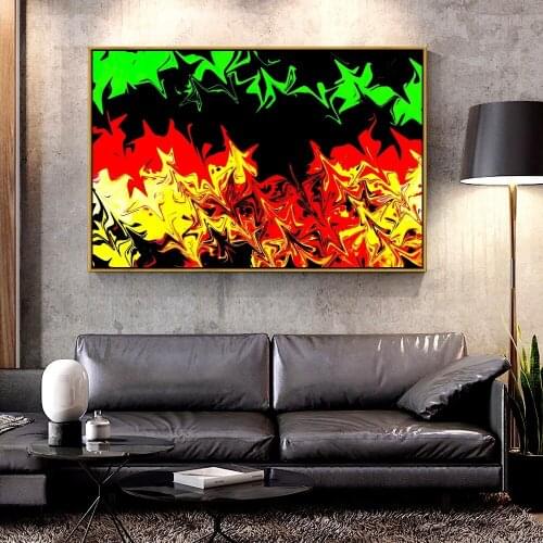 Artcozy Oil Canvas Painting abstract red and blue paintings For Home Decoration Wall Art