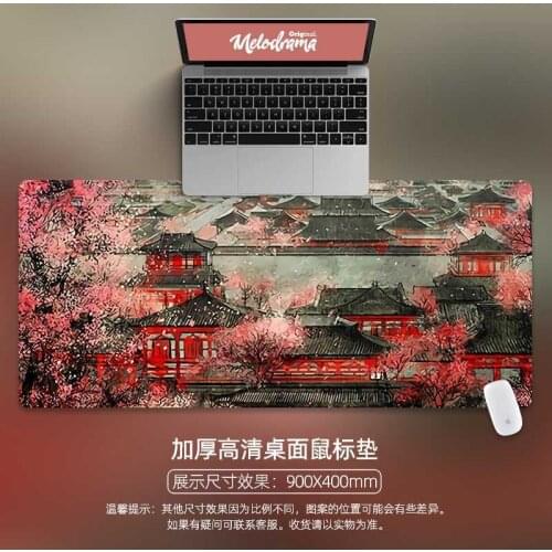 Free Shipping Large Mouse Pad Japanese Pink Cherry Blossom Style Gamer Speed Mice Retail Durable Desktop Mousepad Keyboards Mat