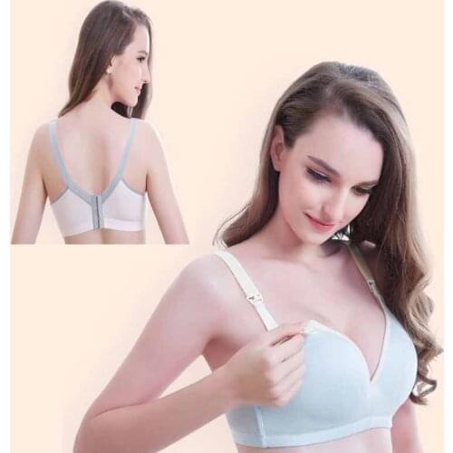 2020 New Brand Maternity Women Nursing Bra 100% Cotton Front Button Bra For Pregnant Women Breast Feeding Underwear For Woman