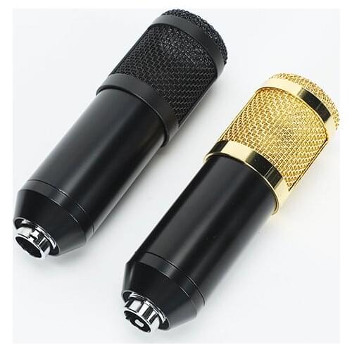 BM800 microphone body case shell for DIY studio audio part black and golden color basket