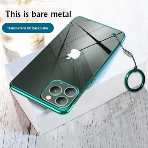 Transparent Plating Case For iPhone 12 12Mini 11 Pro MAX XSMAX XR X XS SE2020 7 8 6 6S Plus Frameless Ultra Thin Hard Cover