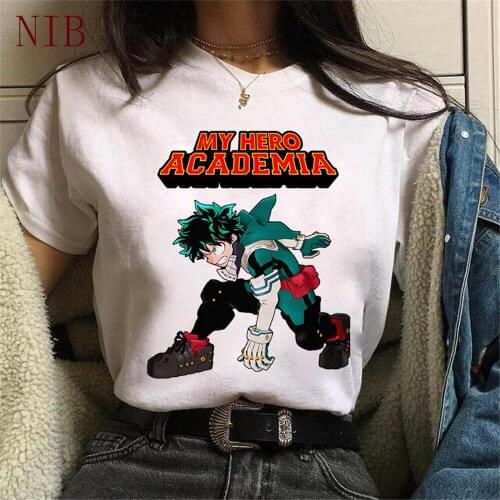 Harajuku Japanese cartoon Deku Midoriya izuku T shirt cartoon anime t shirt women oversized gothic punk top women/mens T-Shirts