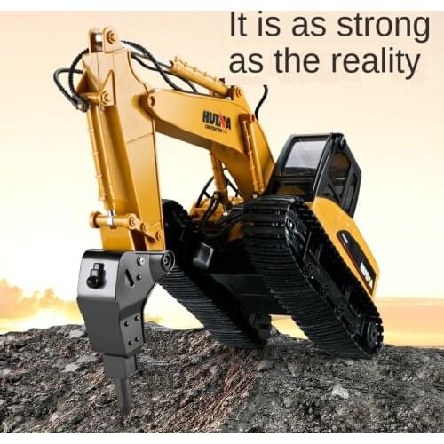 560 Alloy Remote Broken Disassemble Toys 16-Channel Loosening of the Engineering Vehicle Electric Metal Drill 2.4G Excavator
