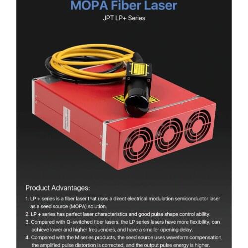JPT Mopa 7 20W/30W/60W/100w/120 Fiber Laser Source Series 1064nm For Marking Color