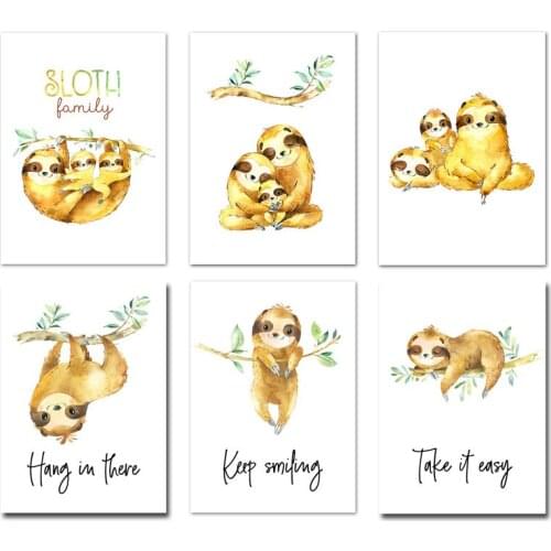 Cute Cartoon Animal DIY Diamond Painting Cross Stitch 5D Full Drill Sloth Baby Diamond Embroidery Mosaic Home Decor Art