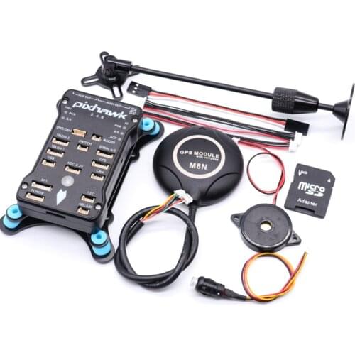 Pixhawk PX4 PIX 2.4.8 32 Bit Flight Controller w/ 4G SD Safety Switch Buzzer M8NGPS+PPM+I2C+gps stand+shock Absorber+card reader