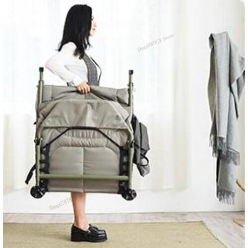 Lightweight nap folding bed office lunch break chair single recliner portable home outdoor camp bed