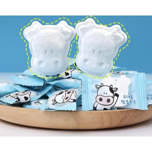 New Cartoon Disposable Compressed Cotton Pad Face Towel Portable Travel Thickened Cleansing Towel Small Square Tissue
