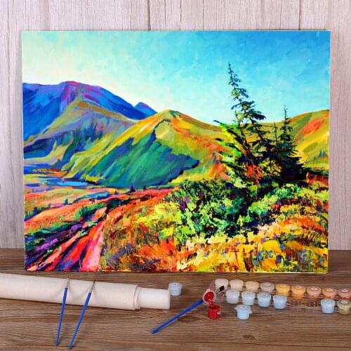 Landscape Summer Paint By Numbers Package Acrylic Paints 50*70 Oil Painting Wall Paintings Crafts Adults Wholesale