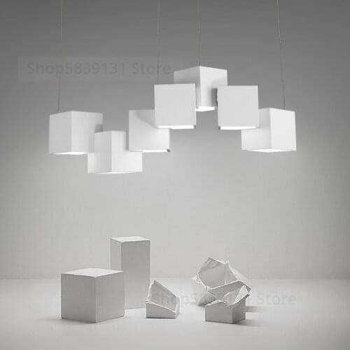 Modern Led Creative Pendant Lights Magic Cube Ceilng Lamps 7/8 Head Hanging Lamp 35/40W Dining Room Living Room Light Fixtures